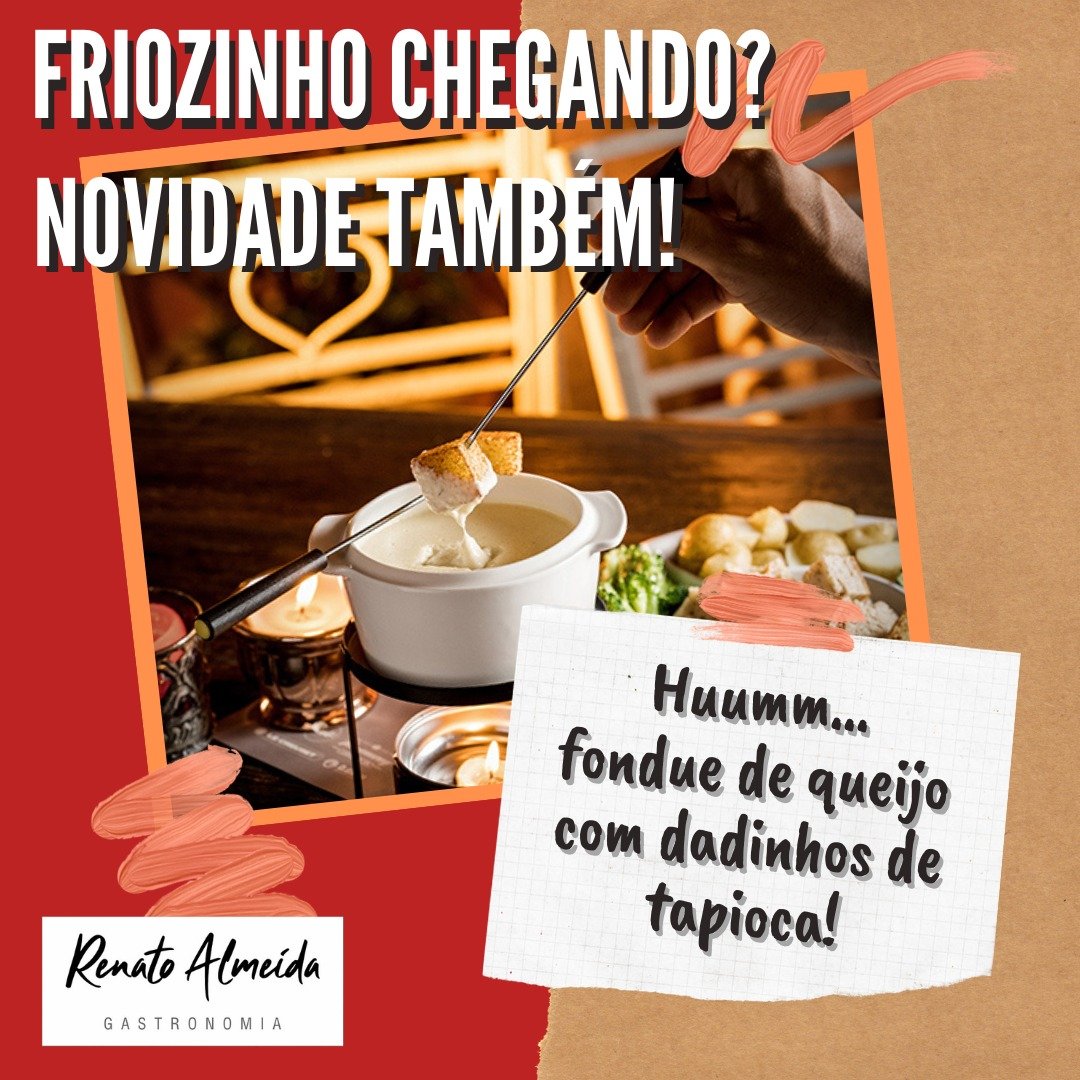 Chef Renato Almeida lança fondue com dadinhos de tapioca