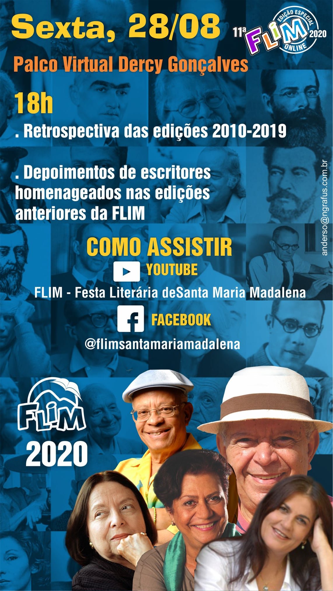 Em Santa Maria Madalena, começa hoje a FLIM, sua 11a. Festa Literária