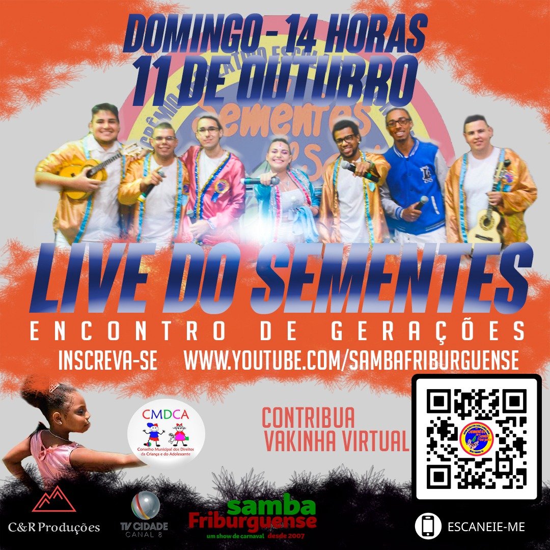 Sementes do Samba, de Nova Friburgo, fará live solidária