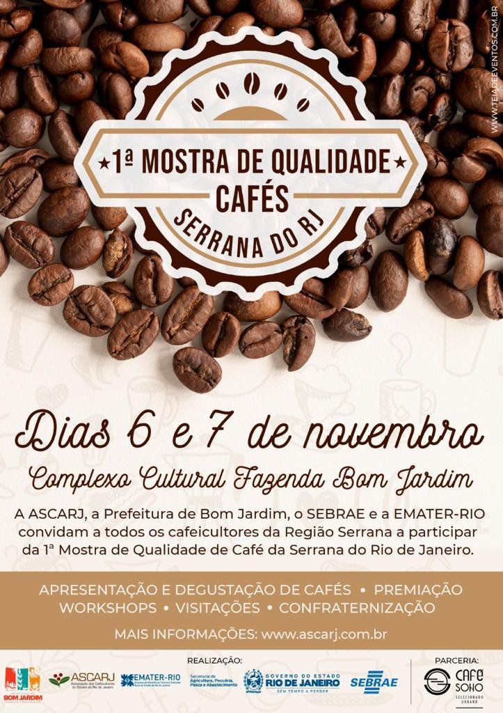 1ª Mostra de Qualidade de Café da Região Serrana do Rio  acontece em Bom Jardim