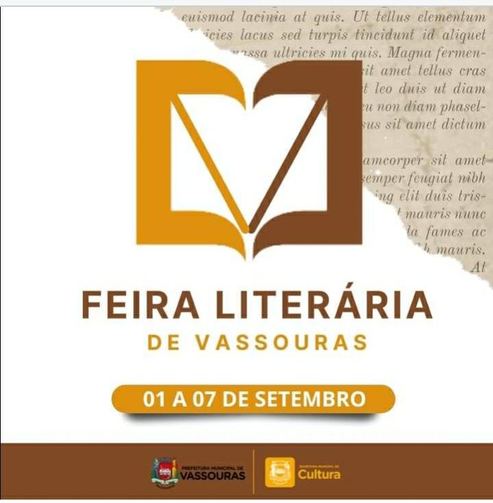 Feira Literária de Vassouras: primeira edição será realizada entre os dias 01 e 07 de setembro