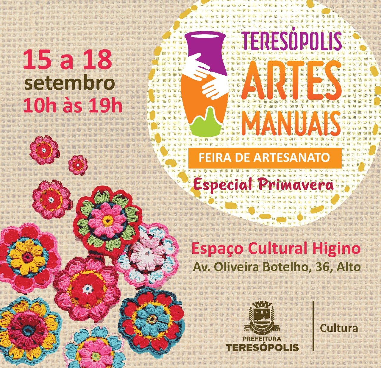 Especial Primavera: Feira Teresópolis Artes Manuais tem edição ampliada no Espaço Cultural Higino