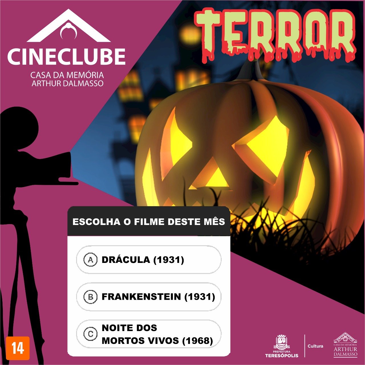 Teresópolis: “Cineclube” realiza sessão terror de cinema na Casa da Memória