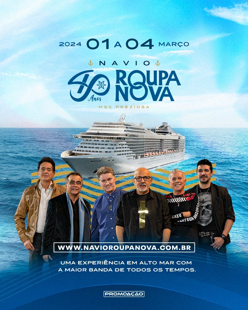 PromoAção e Roupa Nova anunciam “Navio Roupa Nova 40 anos” para março