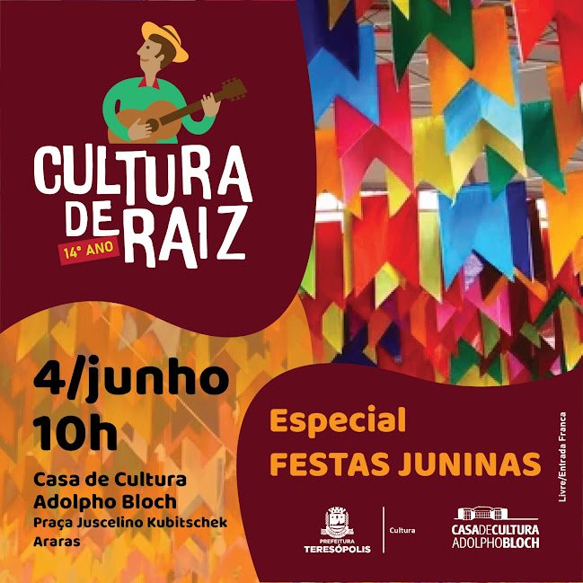 Cultura de Raiz tem edição especial neste domingo, 04, em homenagem às festas juninas