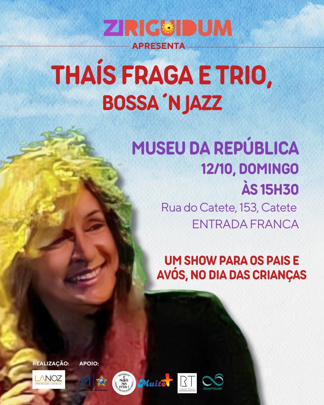 Thaís Fraga faz show gratuito no Museu da República, no Catete Thaís Fraga faz show gratuito no Museu da República, no Catete