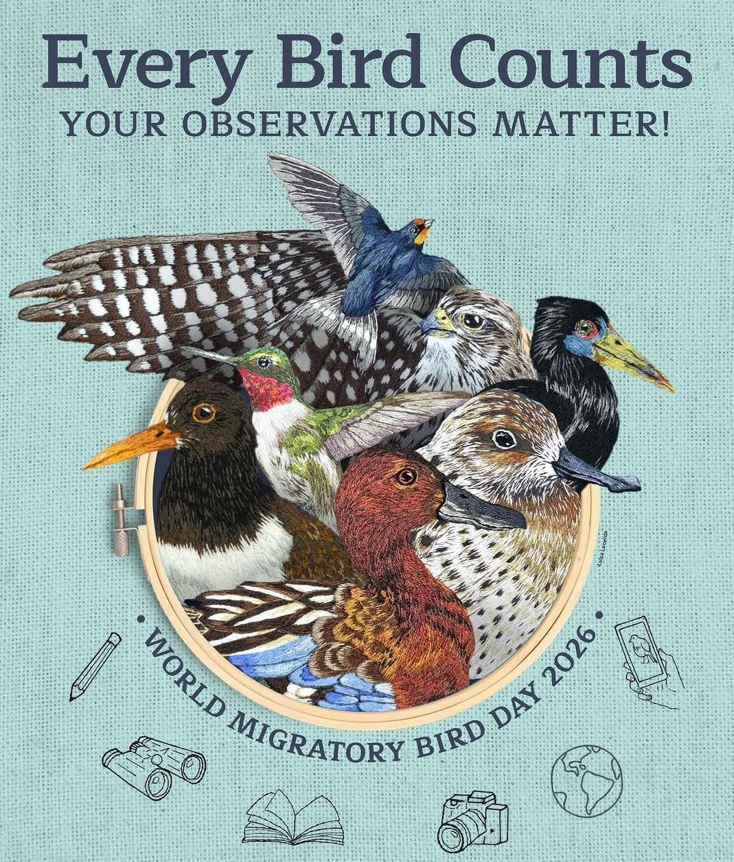 Luísa Lacerda é a artista visual escolhida para a campanha Word Migratory Day 2026